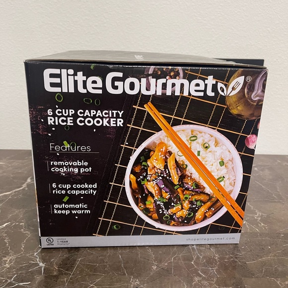 Elite Gourmet ERC003 Electric Rice Cooker with Automatic Keep Warm Makes Soups, - Picture 12 of 15